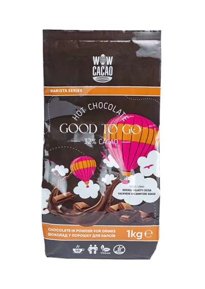 Гарячий Шоколад "Good To Go" Wow Cacao 32% 1кг