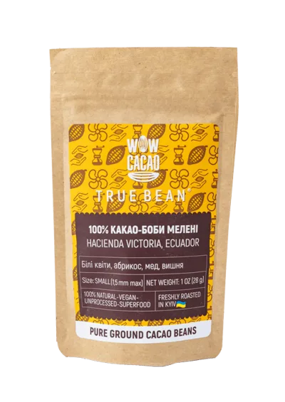 Мелені Какао-Боби True Bean Хасьєнда Вікторія 28г (1 унція)
